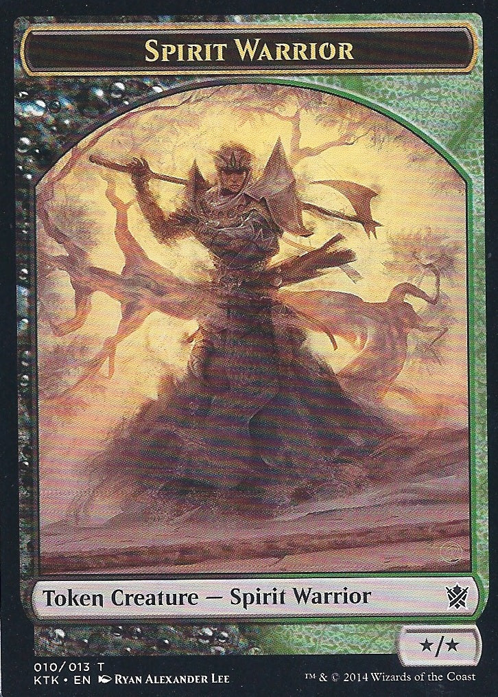 Spirit Warrior Token (Khans of Tarkir) Light Play