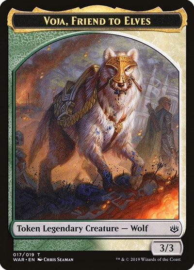 Voja, Friend to Elves Token (War of the Spark) Light Play