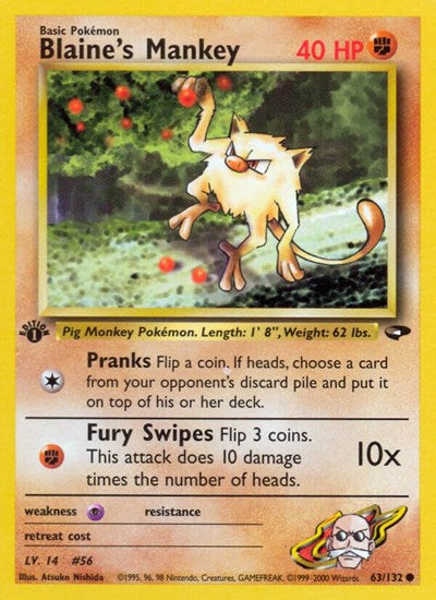 Blaine's Mankey (Gym Challenge) Heavy Play
