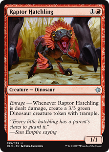 Raptor Hatchling (Ixalan) Light Play