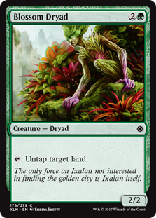 Blossom Dryad (Ixalan) Light Play Foil