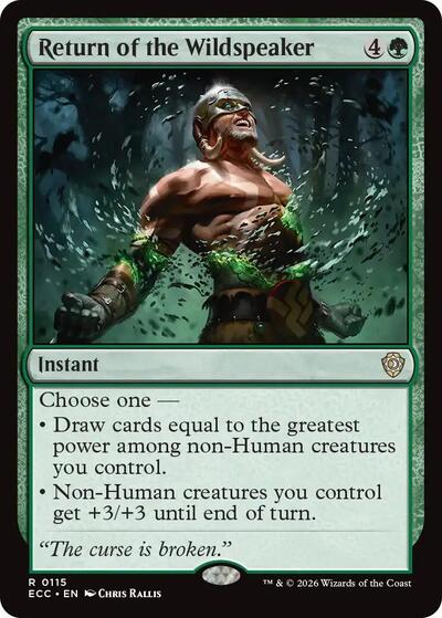 Return of the Wildspeaker (Commander: Lorwyn Eclipsed) Light Play