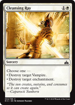 Cleansing Ray (Rivals of Ixalan) Light Play Foil