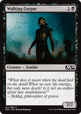 Walking Corpse (Magic 2020 Core Set) Light Play