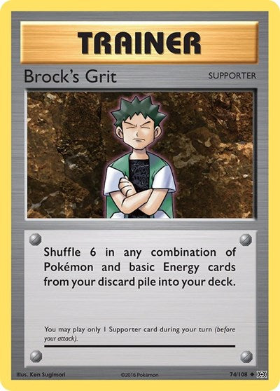 Brock's Grit (XY - Evolutions) Light Play Reverse Holofoil