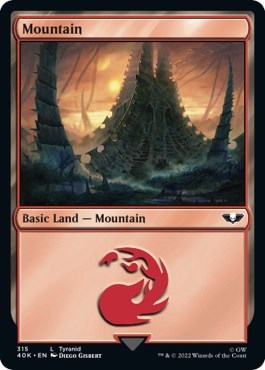Mountain (315) (Universes Beyond: Warhammer 40K) Light Play