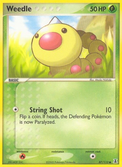 Weedle (Delta Species) Medium Play Reverse Holofoil