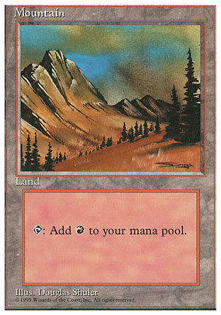 Mountain (C) (4th Edition) Light Play