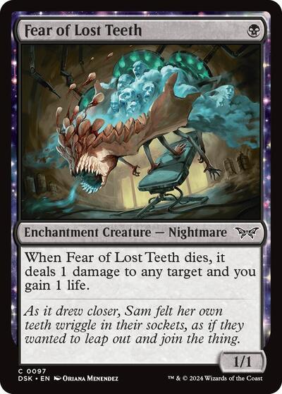 Fear of Lost Teeth (Duskmourn: House of Horror) Light Play Foil