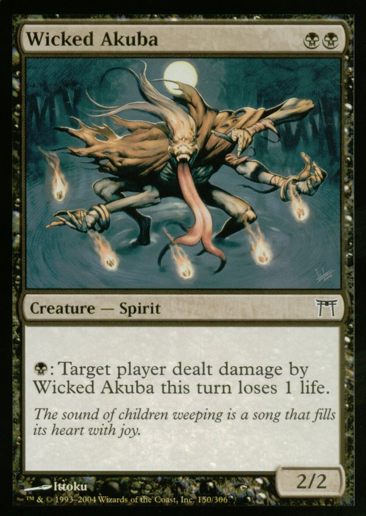 Wicked Akuba (Champions of Kamigawa) Light Play