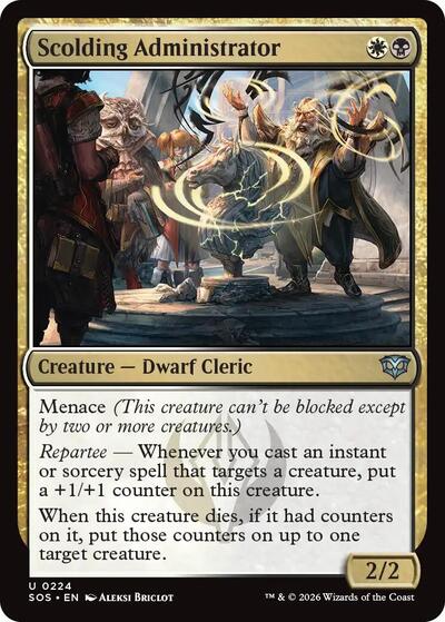 Scolding Administrator (Secrets of Strixhaven) Light Play Foil