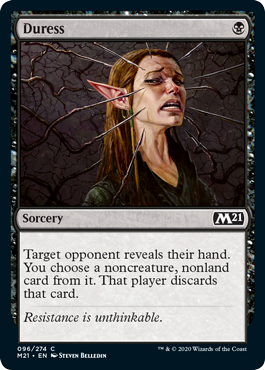 Duress (Magic 2021 Core Set) Light Play