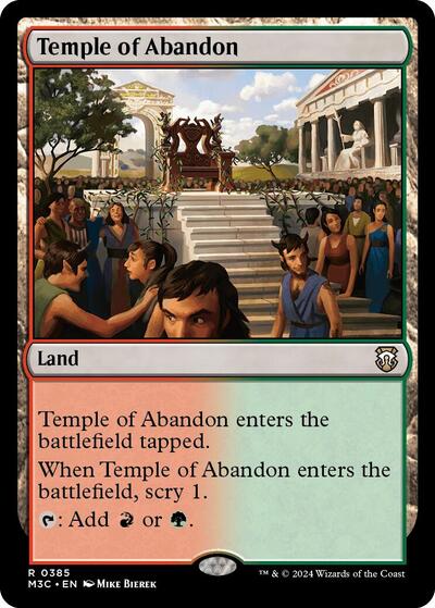 Temple of Abandon (Commander: Modern Horizons 3) Light Play