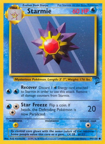 Starmie (Base Set 2) Medium Play
