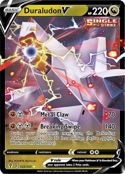 Duraludon V (SWSH07: Evolving Skies) Light Play Holofoil