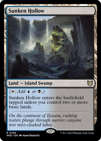 Sunken Hollow (Commander: Wilds of Eldraine) Light Play