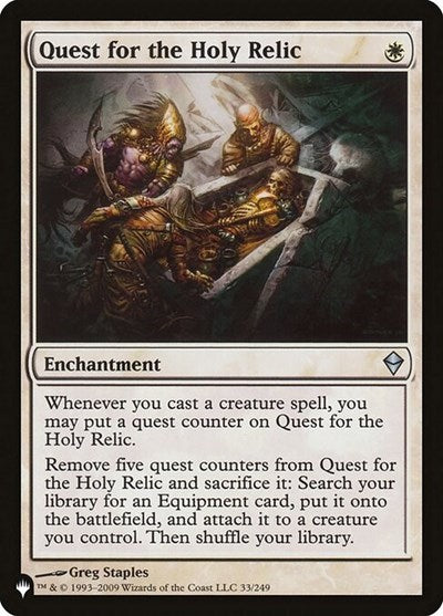 Quest for the Holy Relic (The List) Light Play