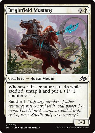 Brightfield Mustang (Aetherdrift) Light Play Foil