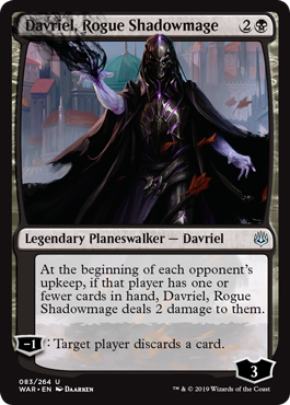 Davriel, Rogue Shadowmage (War of the Spark) Light Play Foil