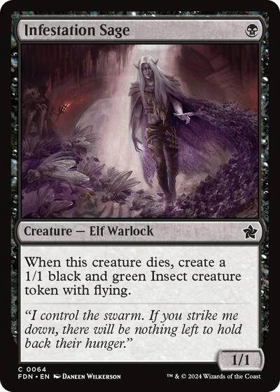 Infestation Sage (Foundations) Light Play Foil