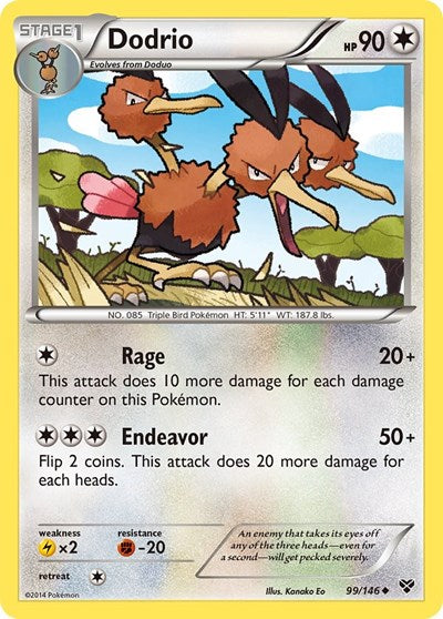 Dodrio (XY Base Set) Light Play