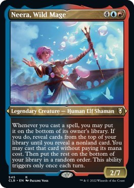 Neera, Wild Mage (Etched Foil) (Commander Legends: Battle for Baldur's Gate) Light Play Foil