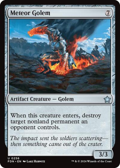 Meteor Golem (Foundations) Light Play Foil