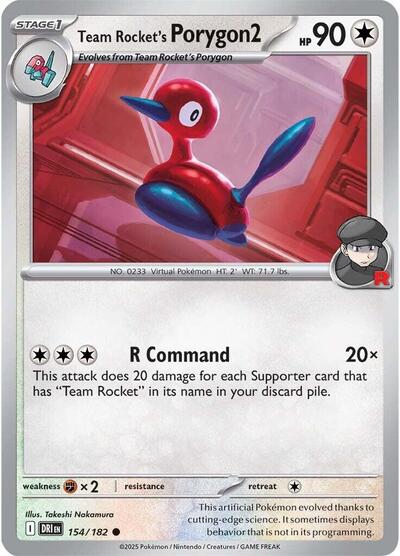 Team Rocket's Porygon2 (SV10: Destined Rivals) Light Play