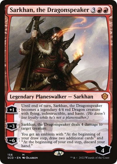 Sarkhan, the Dragonspeaker (Commander 2022 Starter Decks) Light Play