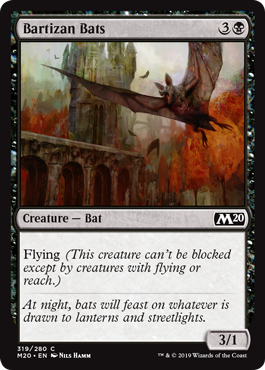 Bartizan Bats (Magic 2020 Core Set) Light Play
