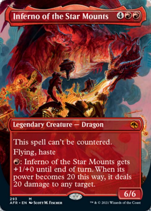 Inferno of the Star Mounts (Borderless) (Adventures in the Forgotten Realms) Light Play Foil