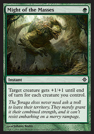 Might of the Masses (Rise of the Eldrazi) Light Play