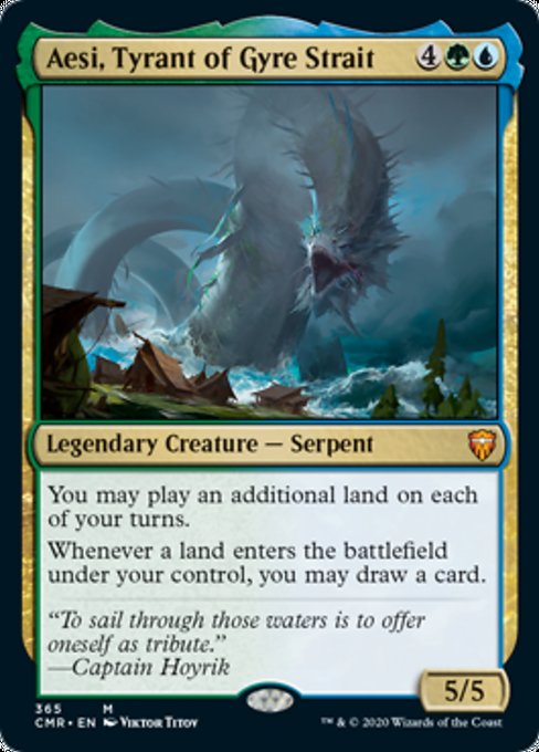 Aesi, Tyrant of Gyre Strait (Commander 2020 Commander Legends) Light Play Foil