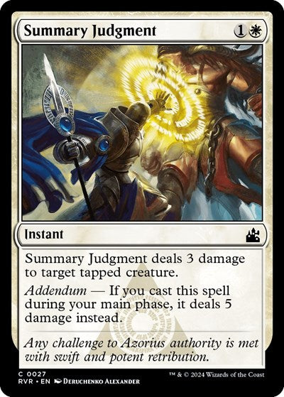 Summary Judgment (Ravnica Remastered) Light Play