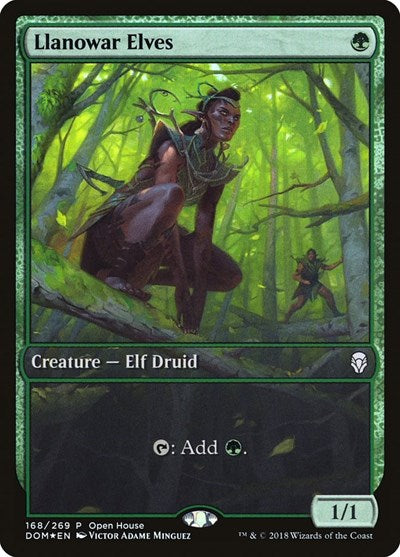 Llanowar Elves (168) (Promos: Open House) Light Play Foil