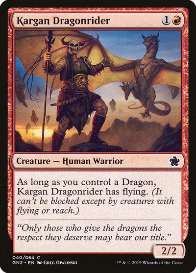Kargan Dragonrider (Magic Game Night 2019) Light Play