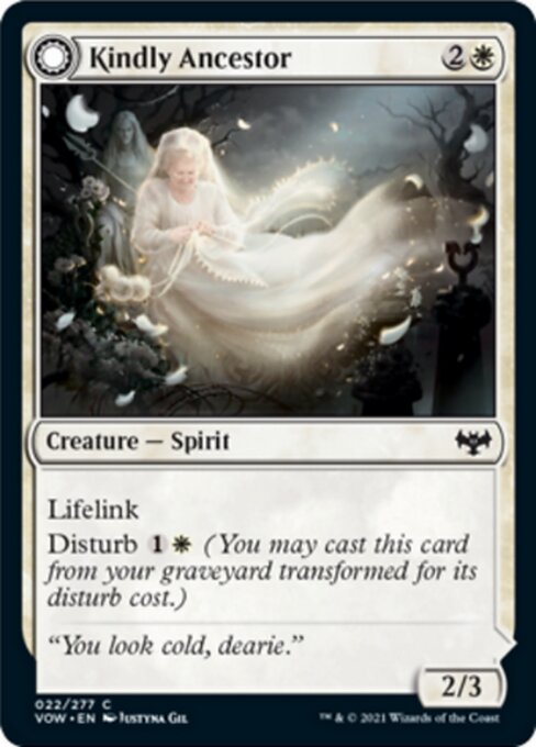 Kindly Ancestor / Ancestor's Embrace (Innistrad: Crimson Vow) Light Play