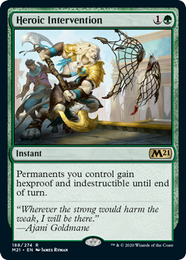 Heroic Intervention (Magic 2021 Core Set) Near Mint Foil