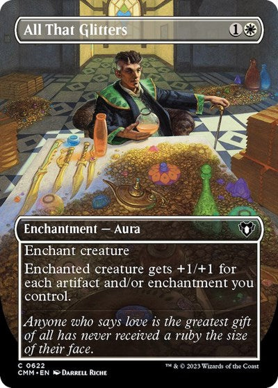 All That Glitters (Borderless) (Commander Masters) Light Play