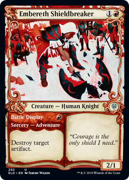 Embereth Shieldbreaker (Showcase) (Throne of Eldraine) Light Play Foil