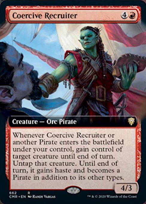 Coercive Recruiter (Extended Art) (Commander Legends) Medium Play Foil