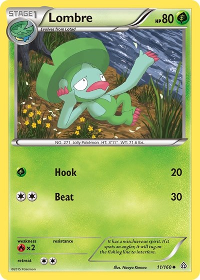 Lombre (XY - Primal Clash) Damaged / Poor Reverse Holofoil