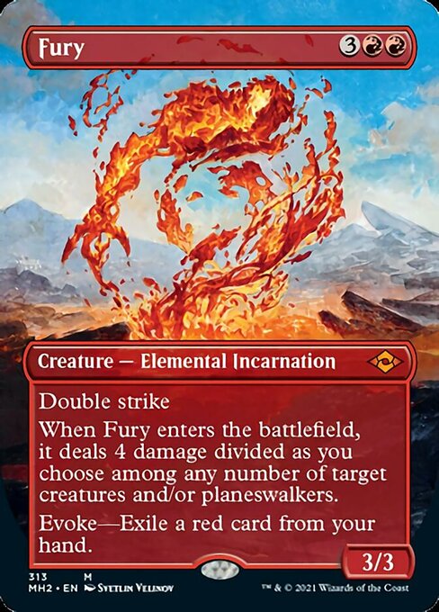 Fury (Borderless) (Modern Horizons 2) Near Mint Foil