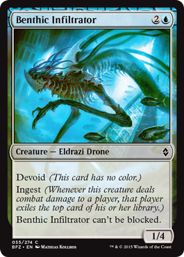 Benthic Infiltrator (Battle for Zendikar) Light Play Foil