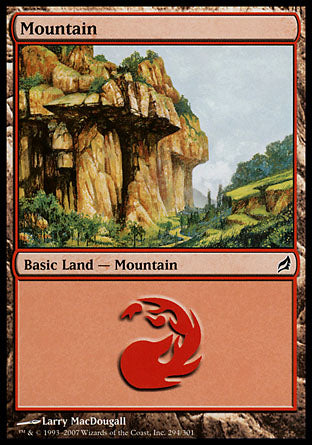 Mountain (294) (Lorwyn) Damaged / Poor Foil