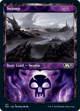 Swamp (311) (Showcase) (Magic 2021 Core Set) Light Play