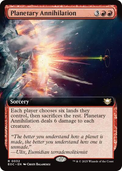 Planetary Annihilation (Extended Art) (Commander: Edge of Eternities) Light Play