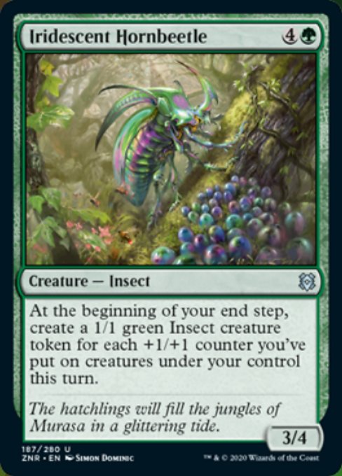 Iridescent Hornbeetle (Zendikar Rising) Damaged / Poor