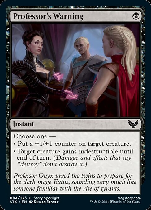 Professor's Warning (Strixhaven) Light Play Foil
