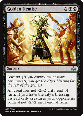 Golden Demise (Rivals of Ixalan) Light Play